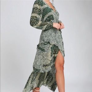 Lulu's Field of Flowers Tiered Cottage Maxi Dress